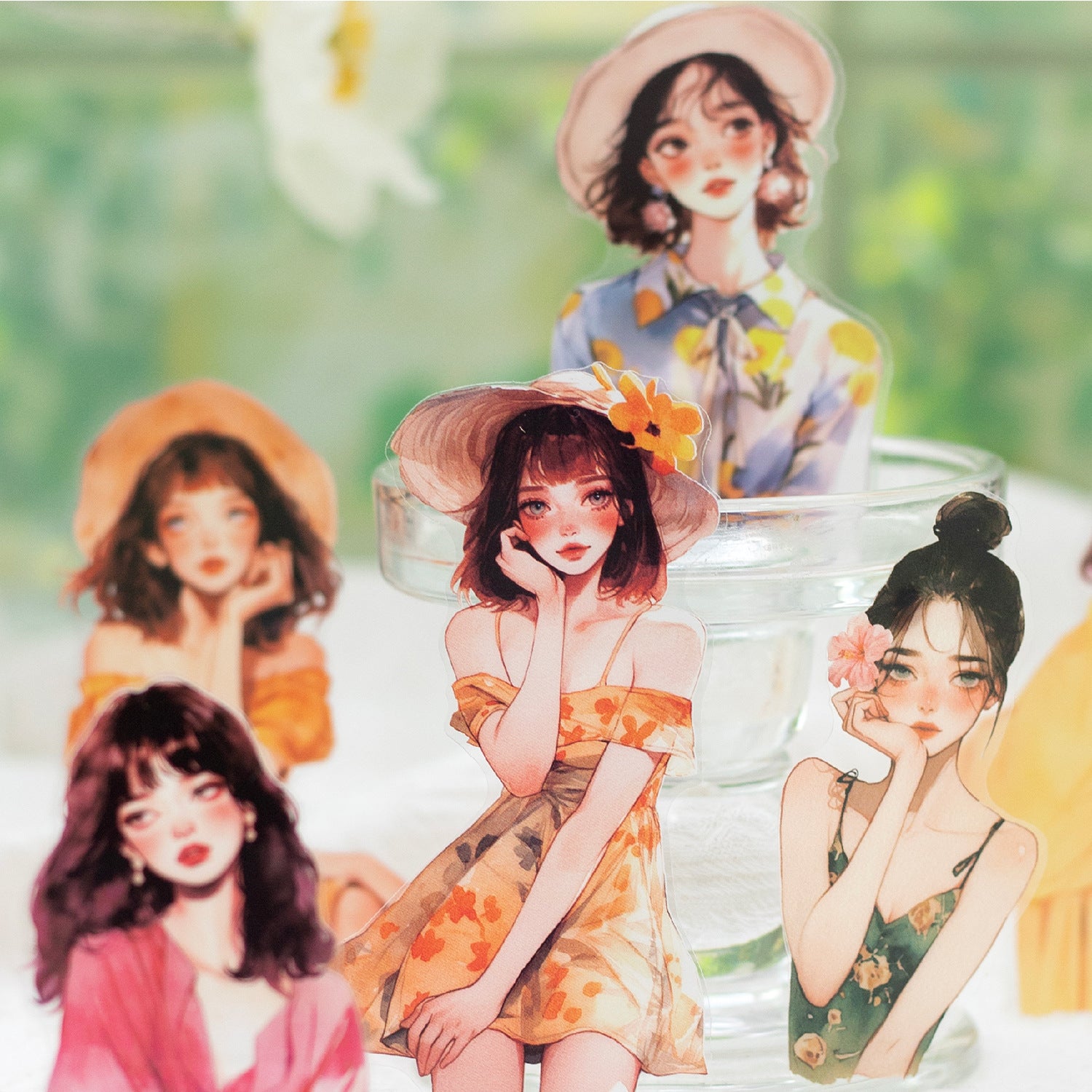 PET Stickers – Summer Girl Series, 6 Options - ViktaShop
