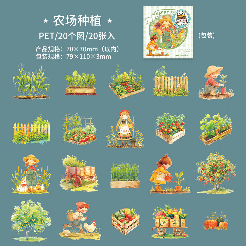 A Beautiful Day Landscaping PET Sticker Pack, 20 Pcs - ViktaShop