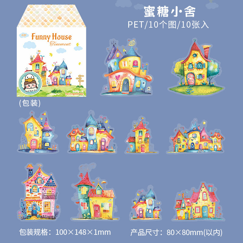 Fun House Series PET Stickers - ViktaShop