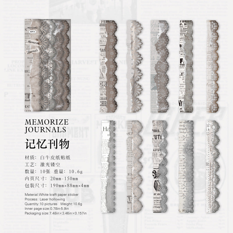 Strip Lace Material Paper - 10 Pcs - ViktaShop