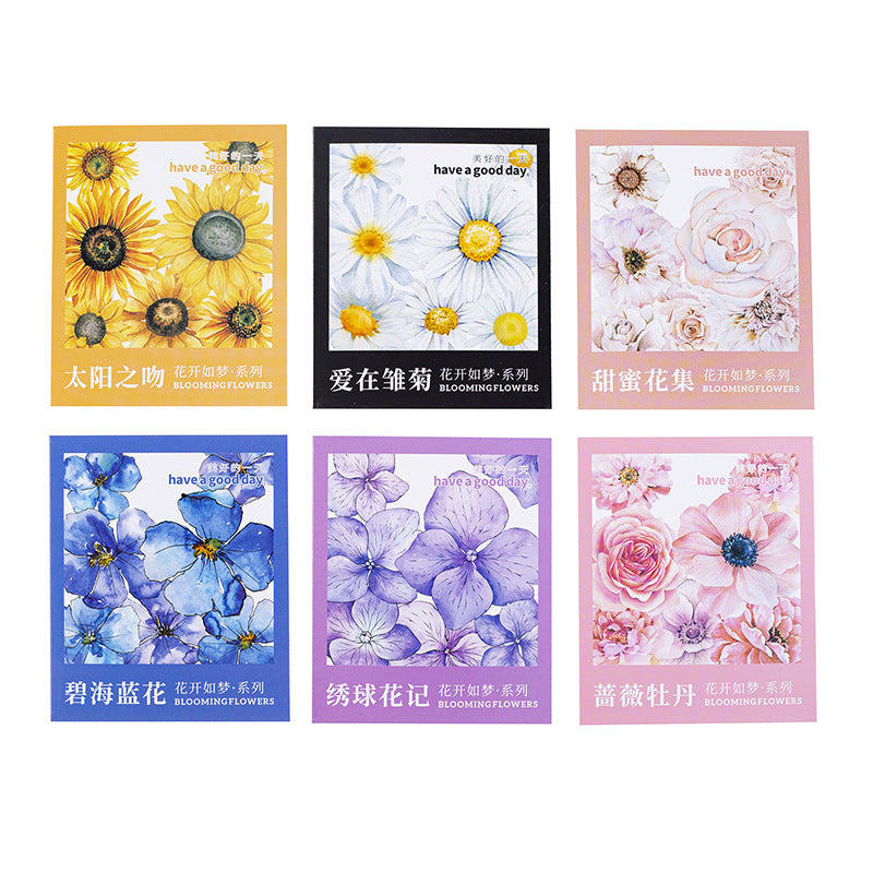 Flowers Bloom Like a Dream Series – PET Stickers, 6 Options - ViktaShop