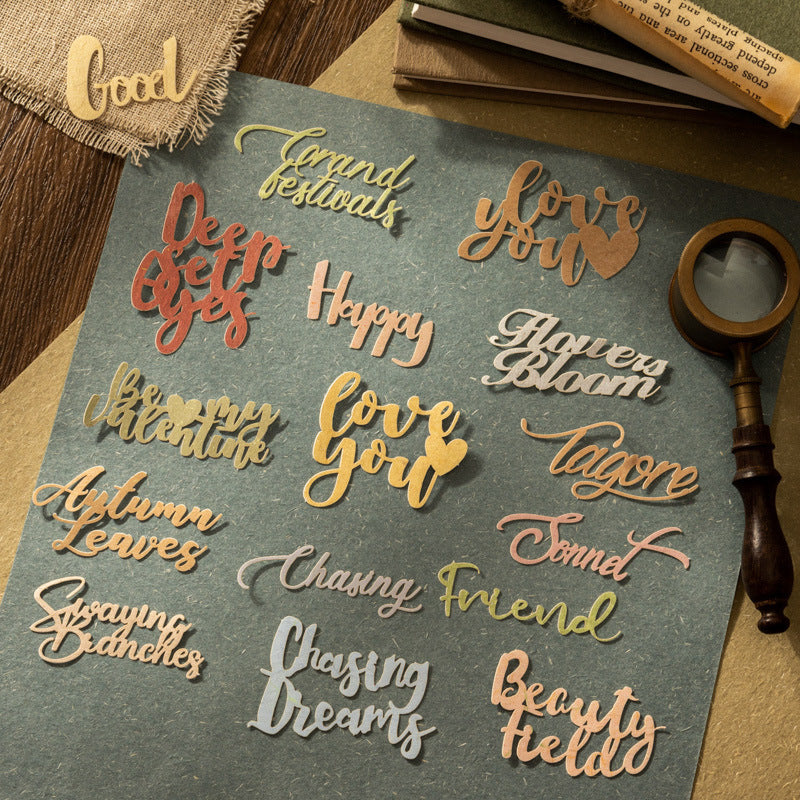 Manuscript Series Hollow English Material Paper, 6 Options - ViktaShop