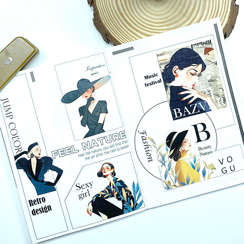 Retro Character PET Tape – Handmade Collage, DIY - 2m - ViktaShop