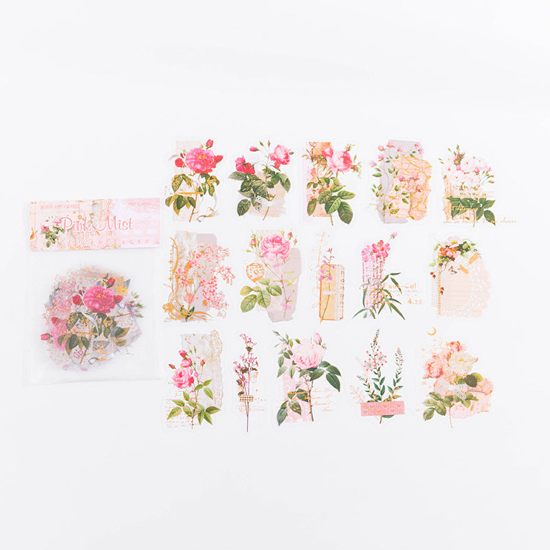 Bronzing PET Flowers Stickers for Scrapbooking - ViktaShop