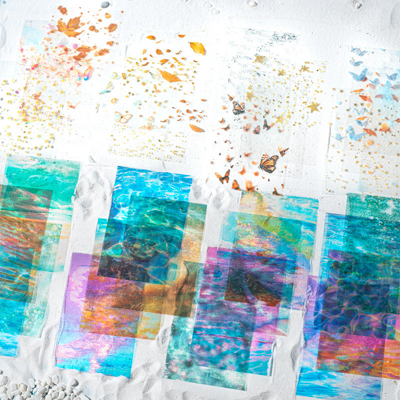 Landscaping Pet Material Stickers Sea Color Series 6 Styles 10 Sheets