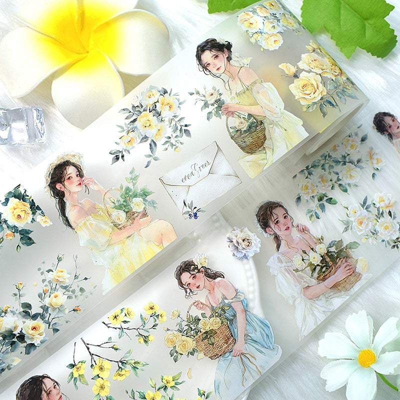 Flower Figure PET Tape – Full Roll Cycle Material for DIY Decoration - 2m - ViktaShop