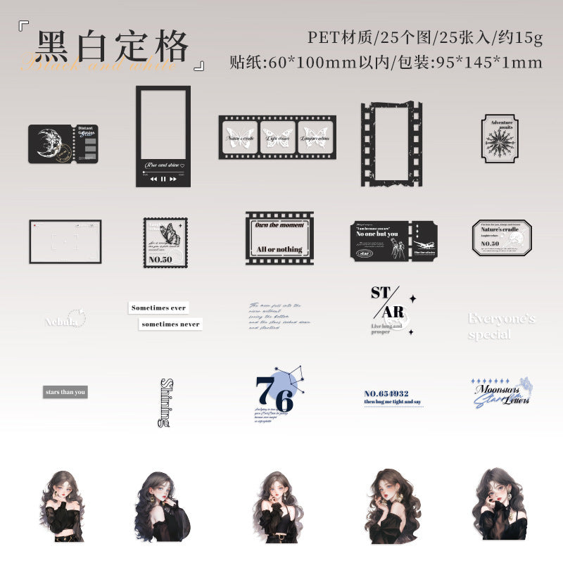 Film Memories Series Character Pet Stickers 25 Pieces