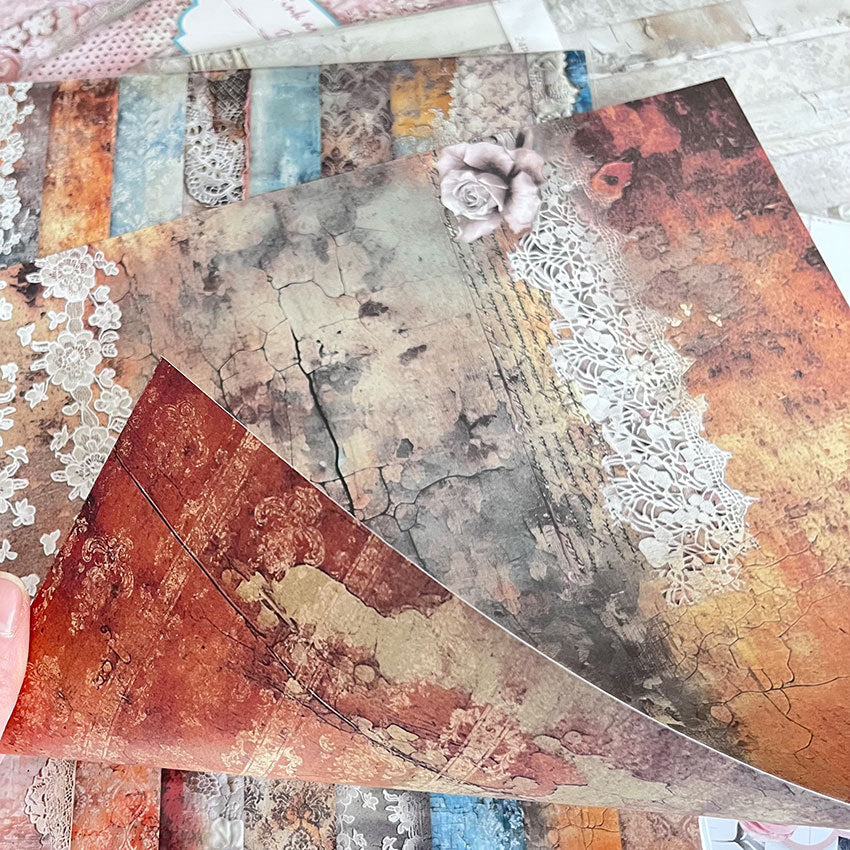 Double-Sided Pattern Paper – DIY Photo Album & Junk Journal Background - ViktaShop