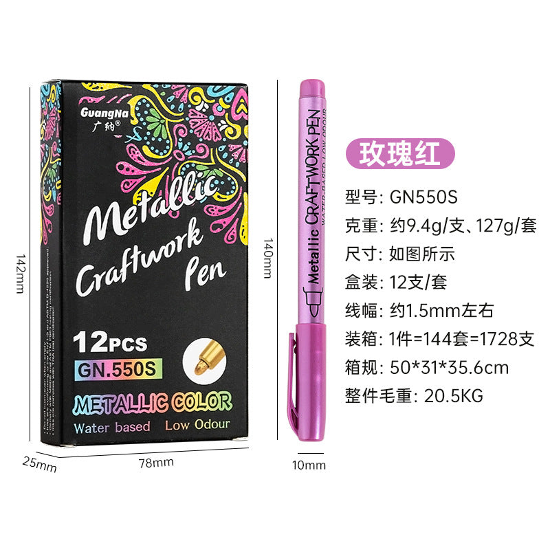 Color Metal Pen Set - Hard Tip Art Marker - ViktaShop