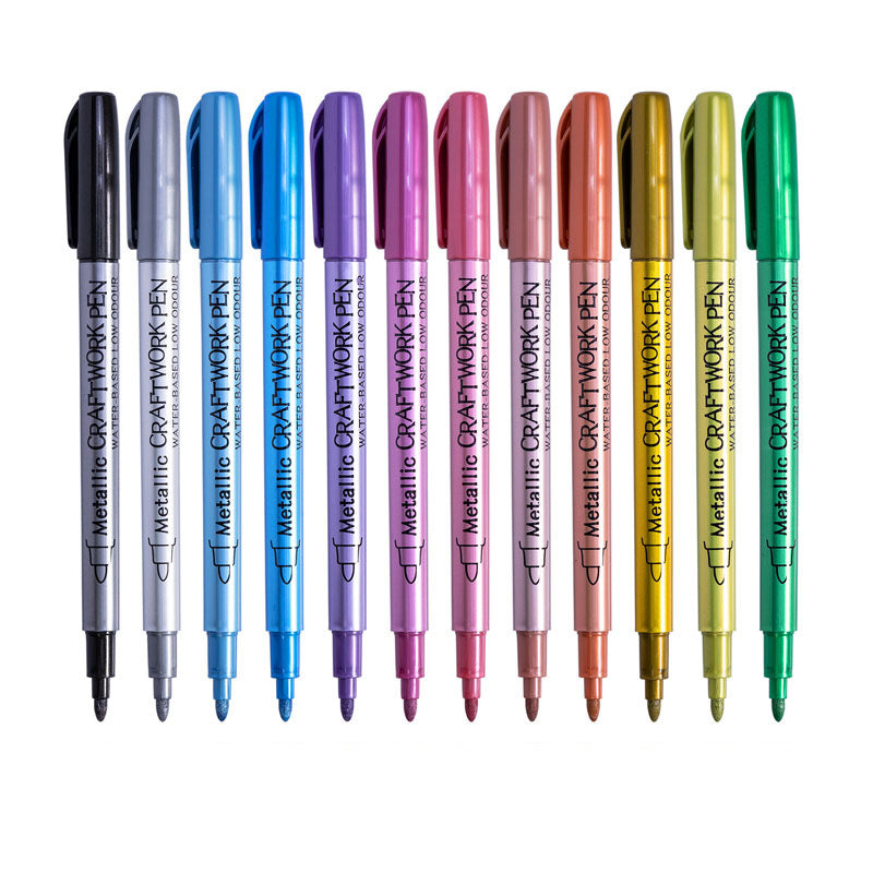 Color Metal Pen Set - Hard Tip Art Marker - ViktaShop
