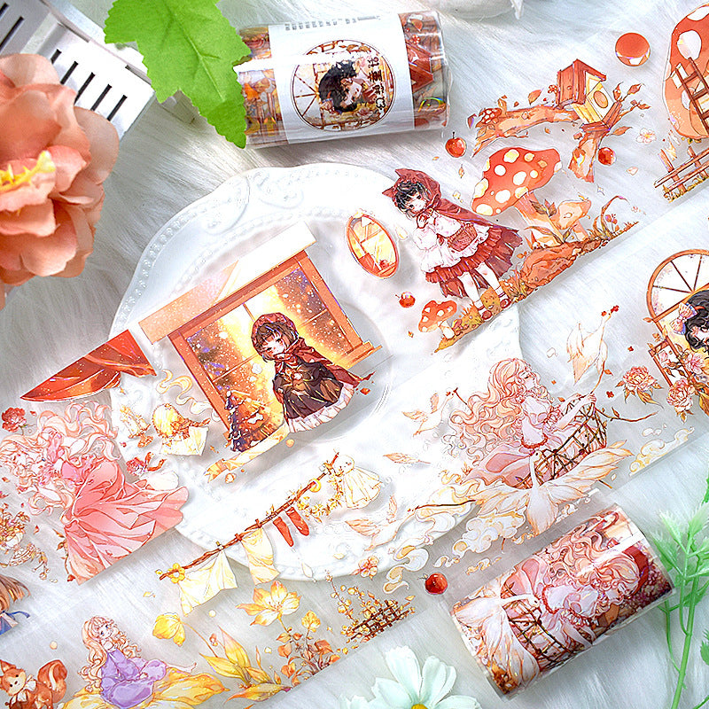 Fantasy Fairy Tale PET Tape - Collage Sticker Roll for Decoration, 2m - ViktaShop