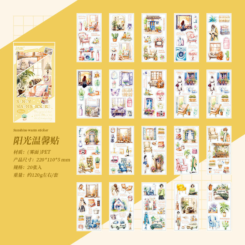 Hazy Memory Sticker Series, Retro PET Stickers, 6 Options - ViktaShop