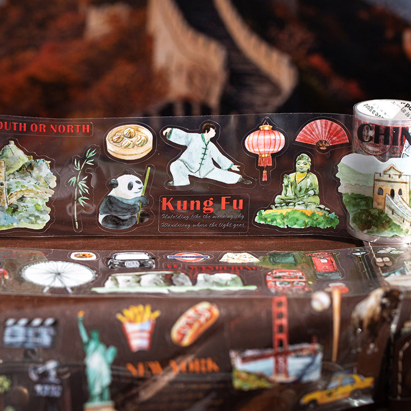 Roam World Series Die-cut PET Travel Tape, 2m - ViktaShop
