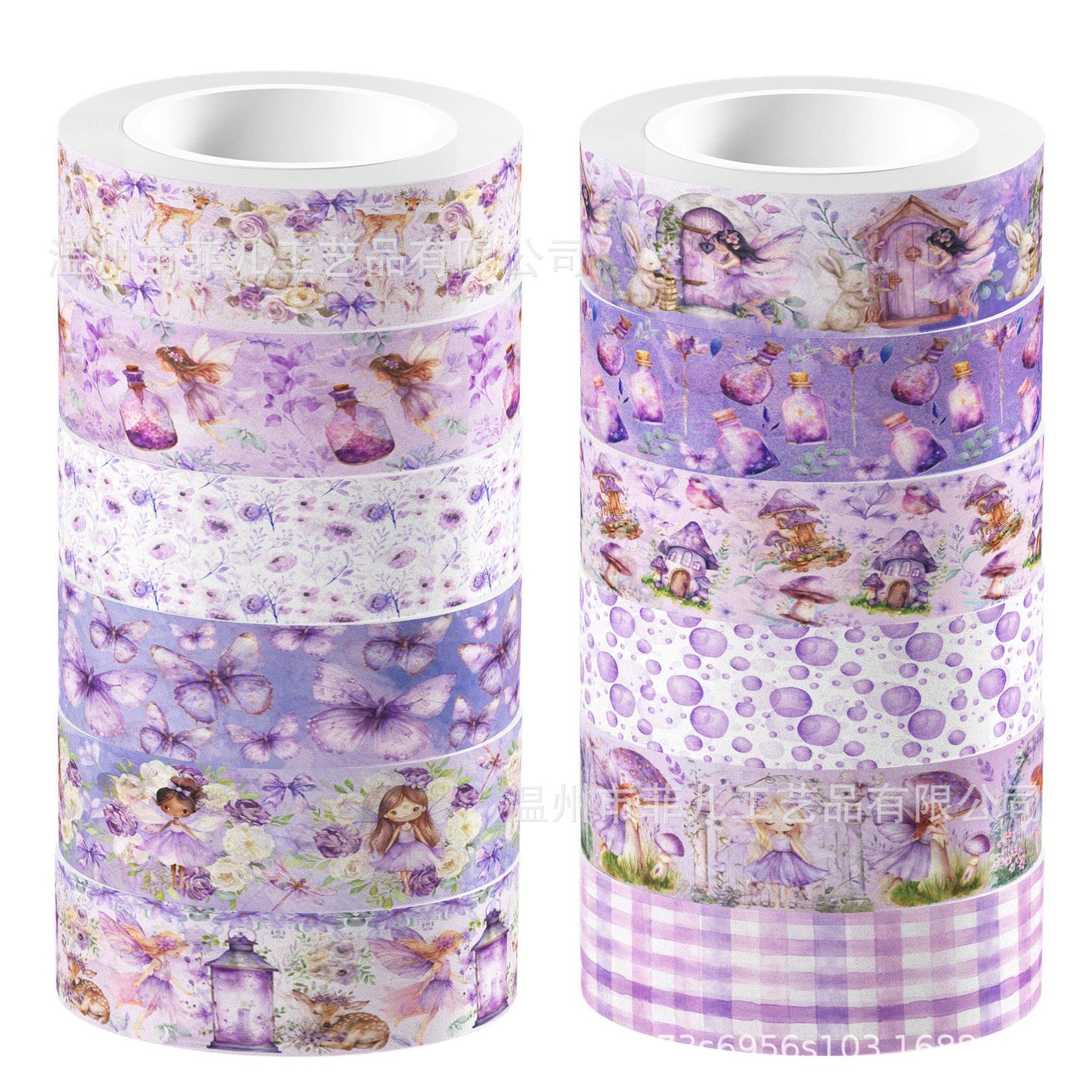 Purple Fairy Butterfly Washi Tape – Decorative Roll for Journals & DIY - ViktaShop
