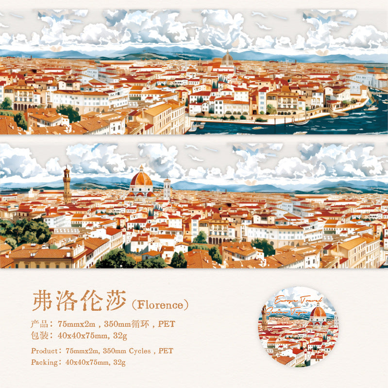 PET Tape – Travel Theme Cycle Tape, 350mm - ViktaShop