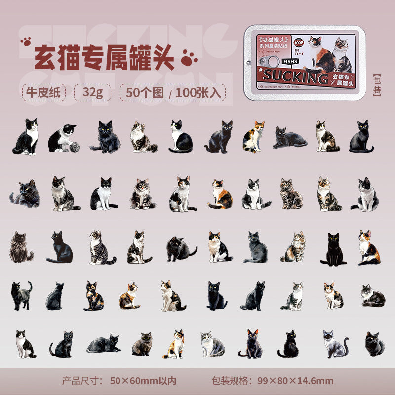 Boxed Stickers – Cat Series, 4 Options - ViktaShop