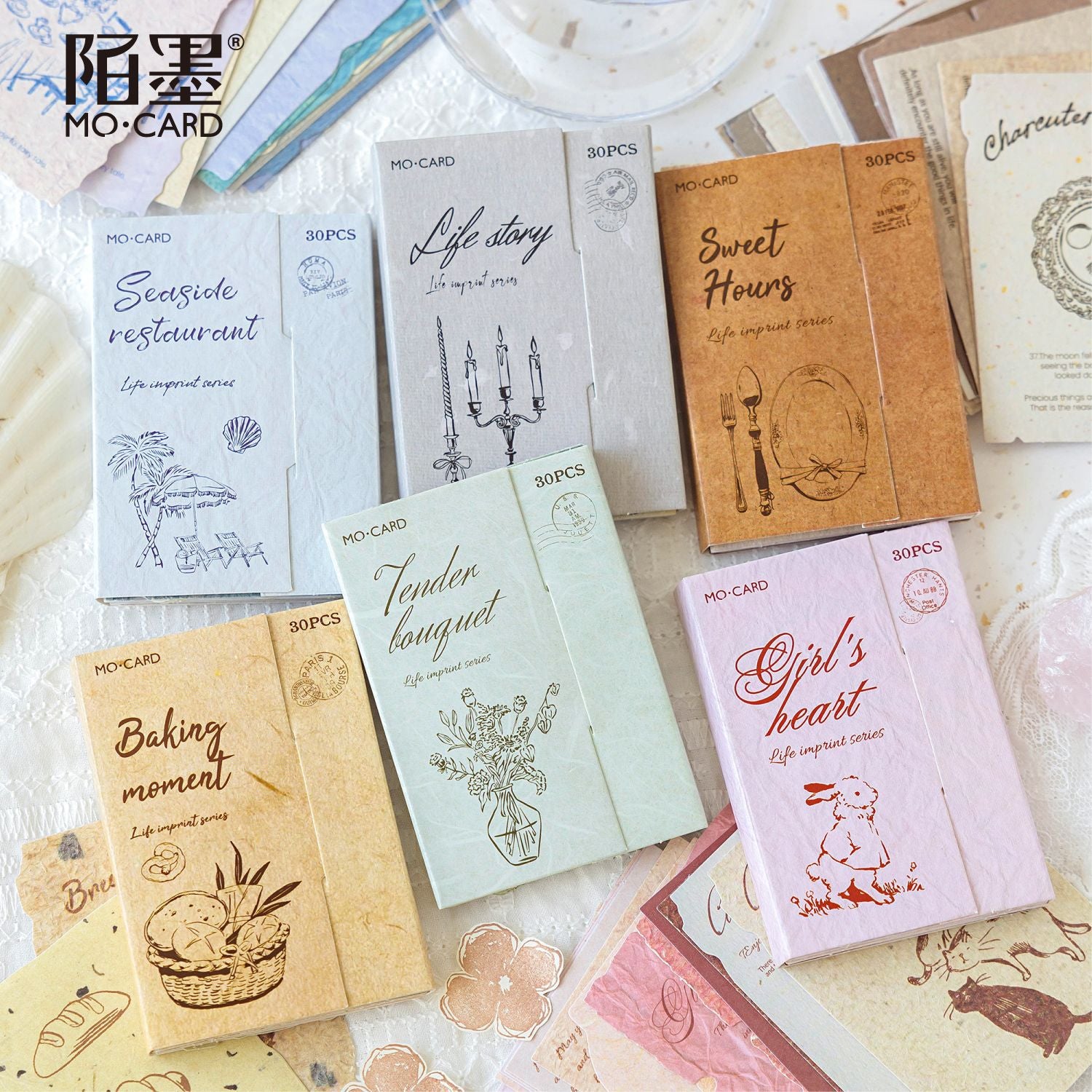 Material Stickers Life Imprint Series - 30 pcs - ViktaShop