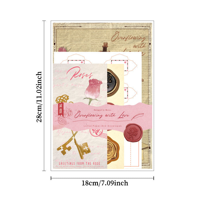 Stationery Set - Rose Greeting Series, 4 Options - ViktaShop
