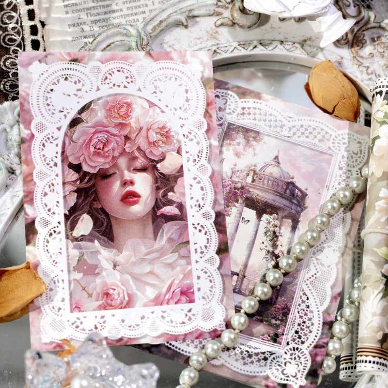 Romantic Lace Character Series – Material Paper Collection, 30 Pcs - ViktaShop