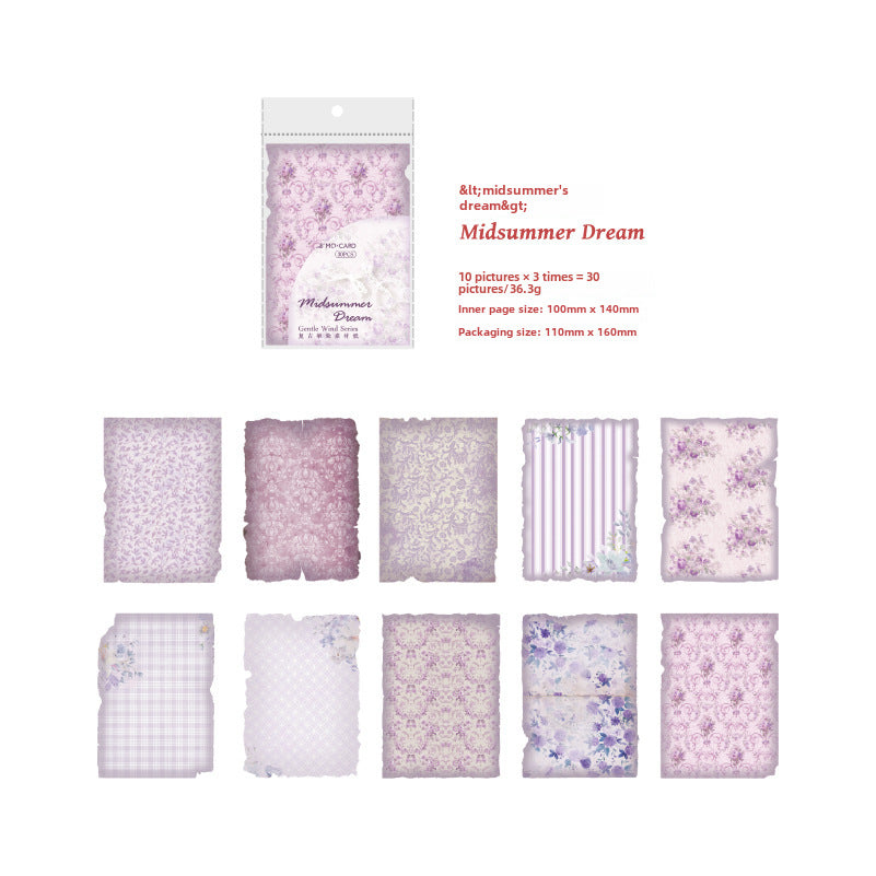 Vintage Material Paper – Soft Wind Series 30 Sheets