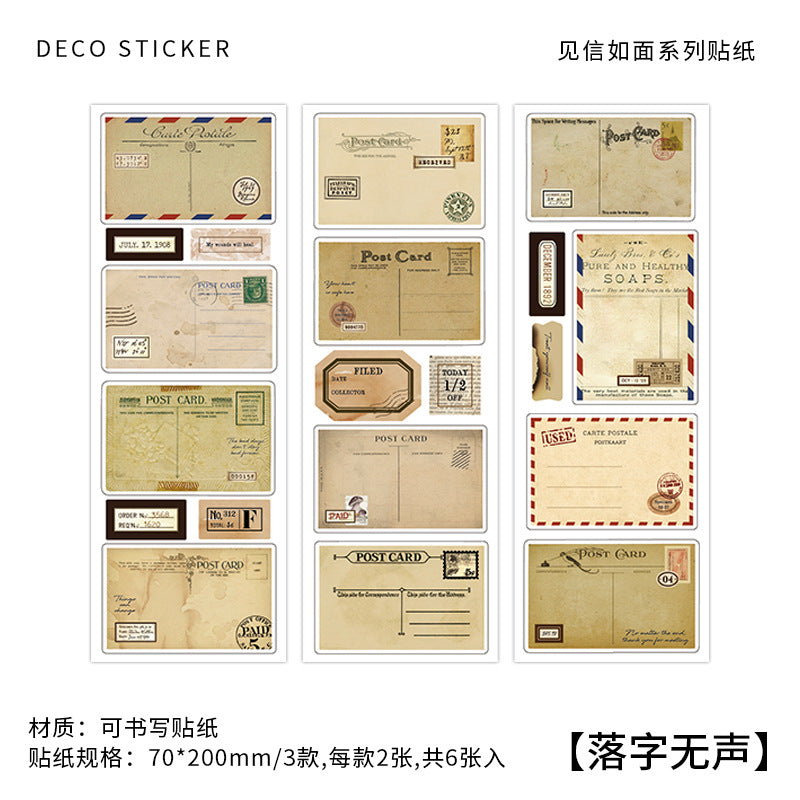 Writable Stickers, Retro Collage Series, 4 Options - ViktaShop