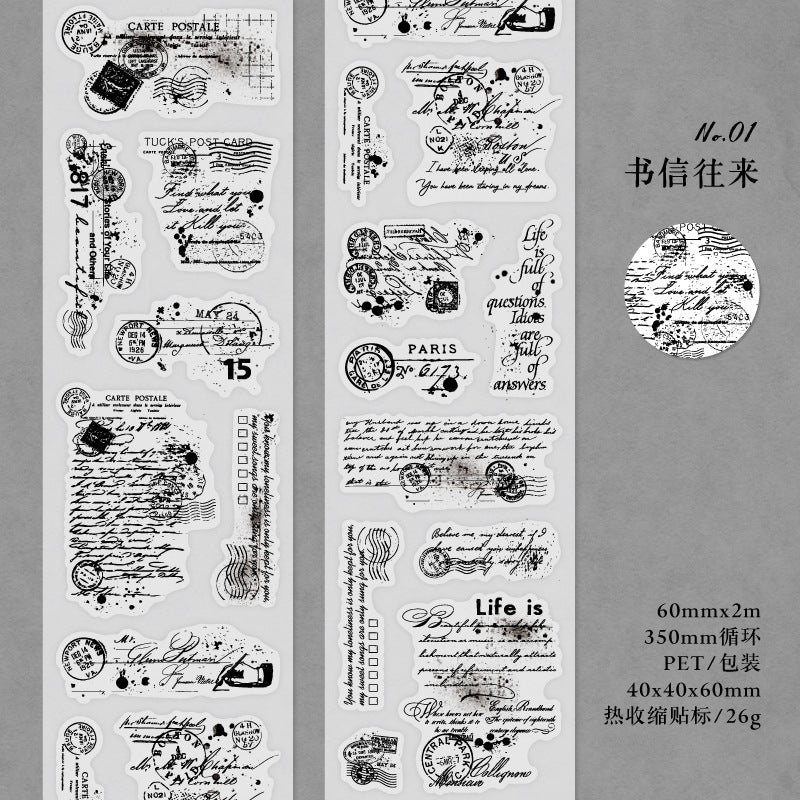 Old Things PET Tape – Twilight Series, Retro Hand Account, 2m - ViktaShop