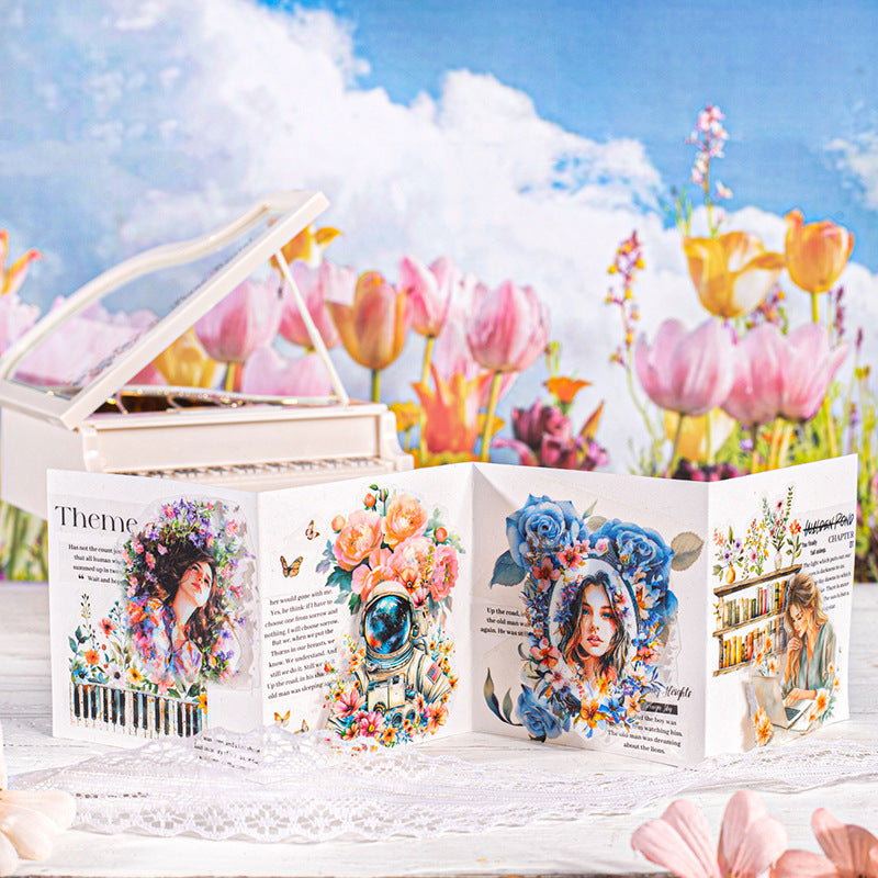 Flower Sea Free Series – PET Die-Cutting Tape, Flower Theme, 2m - ViktaShop