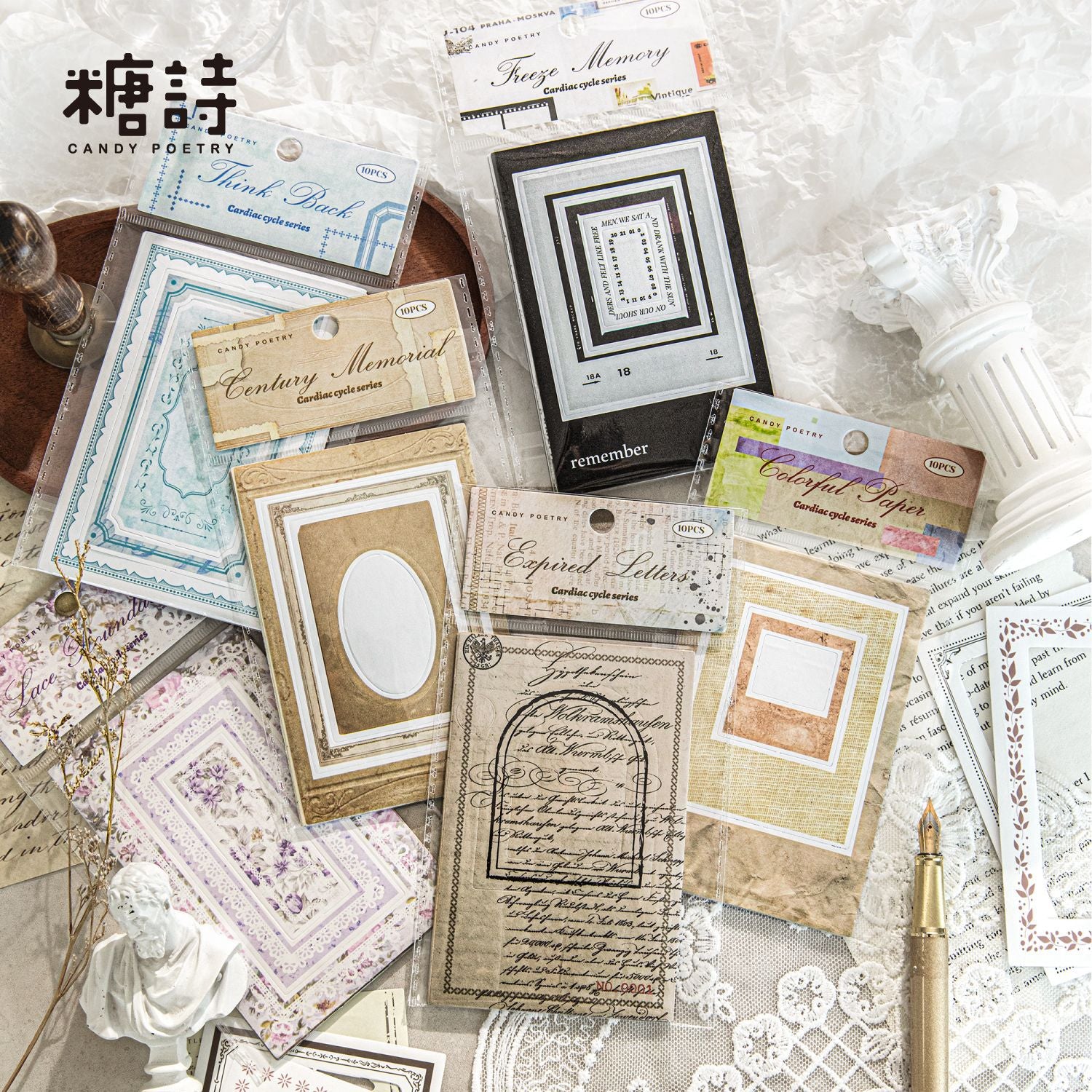 Sugar Poem White Kraft Paper Die-Cut Sticker - 10 pcs - ViktaShop