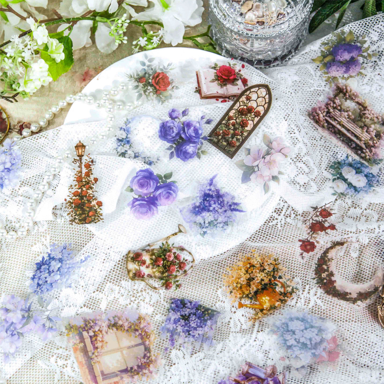 Dream Garden Flower Sticker Pack – 30 Pcs - ViktaShop