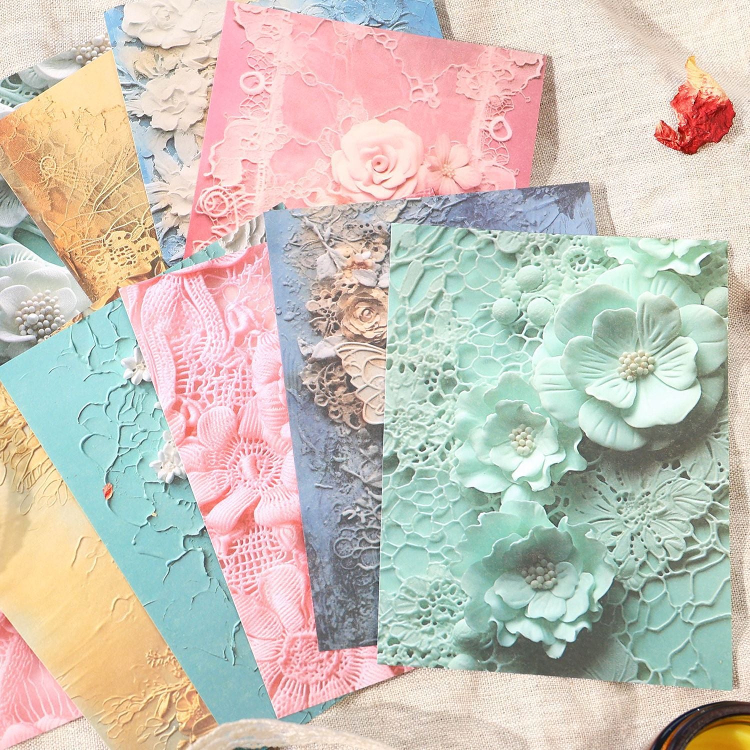 Versailles Princess Series – Ancient Forest Material Paper, 30 Pcs - ViktaShop