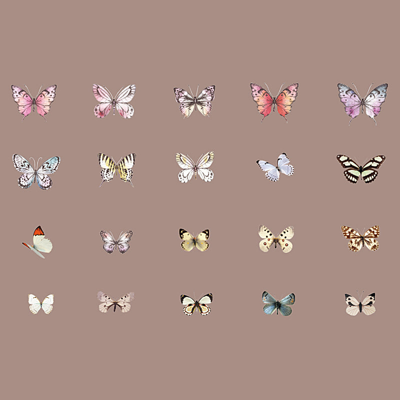 Simulation butterfly sticker package 20 psc