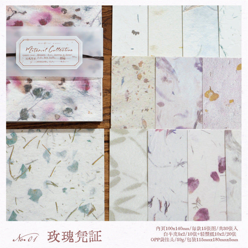 Twilight Material Paper - Arrive as Scheduled Series, 30 Pcs - ViktaShop