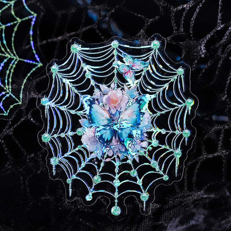 Spider Web Art Stickers – Light Shell Series, 4 Options - ViktaShop
