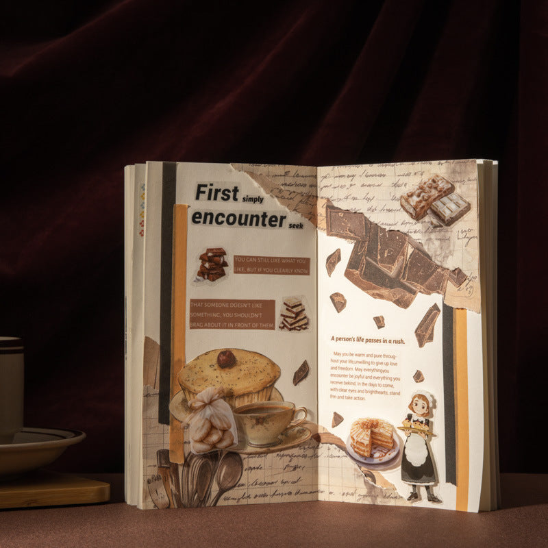 Boxed Double Material Die-Cut Stickers - Music Box Food Theme - ViktaShop