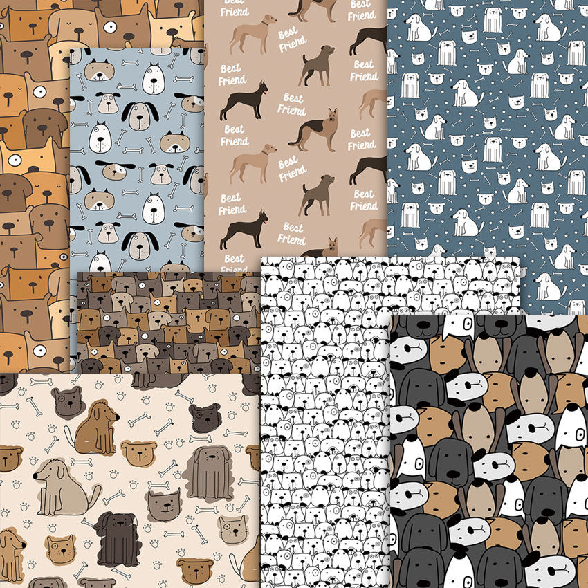 Best Friend DIY Background Pattern Paper, 8 Sheets - ViktaShop