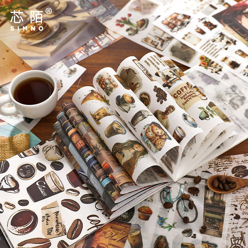 Dual-Material Sticker Book – Slow Life Series,50 sheets – MB ViktaShop