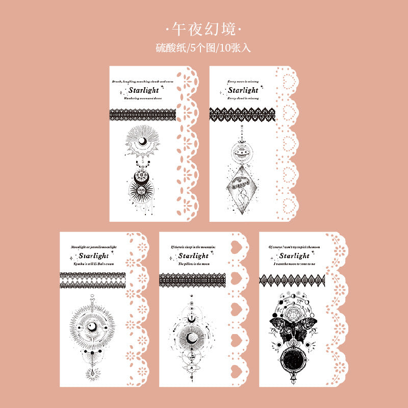 Material paper flower and Alice series lace hollow 10 sheets