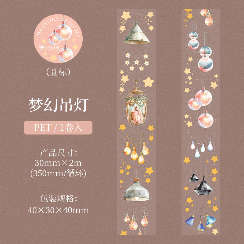 Lighting Die-Cut Tape – Light Story Series, Landscape Collage, 6 Options - ViktaShop