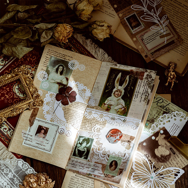 Alice Tea Party Stickers – Whimsical Scrapbooking & Journaling Decorations - ViktaShop