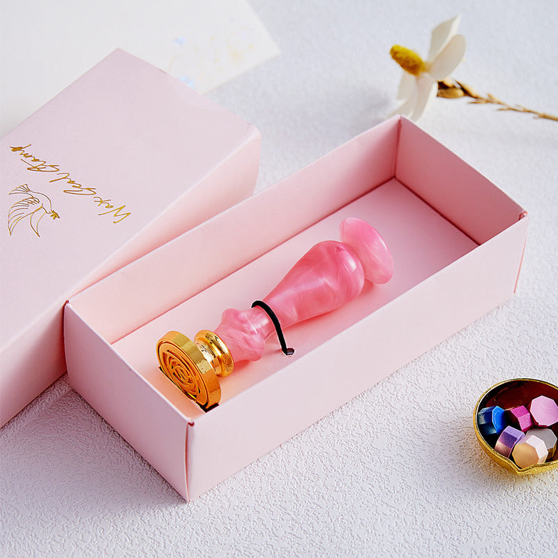 Vintage Lacquer Seal Stamp – Resin & Metal Multi-Style Detachable Handle - ViktaShop