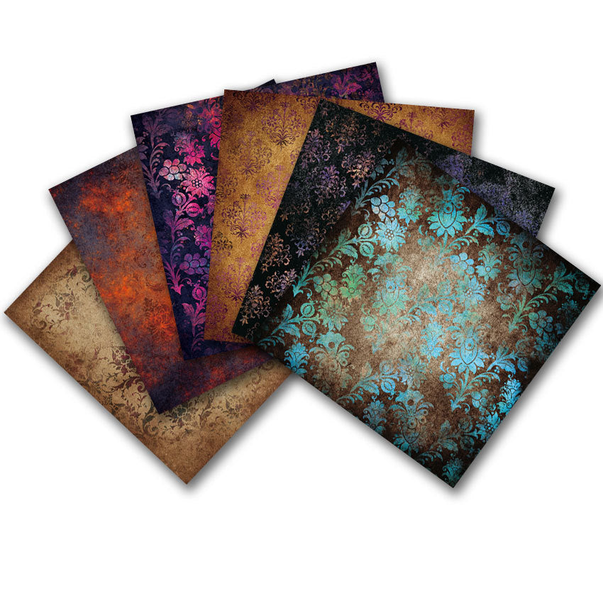 Colorful Retro DIY Background Pattern Paper - 24 Sheets - ViktaShop
