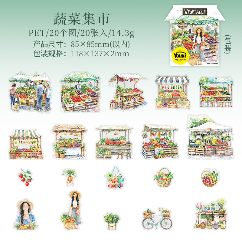 Small Market Series Street View Stickers, 4 Options - ViktaShop