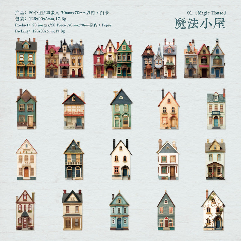Classic Series Retro Stickers - 20 Pcs - ViktaShop
