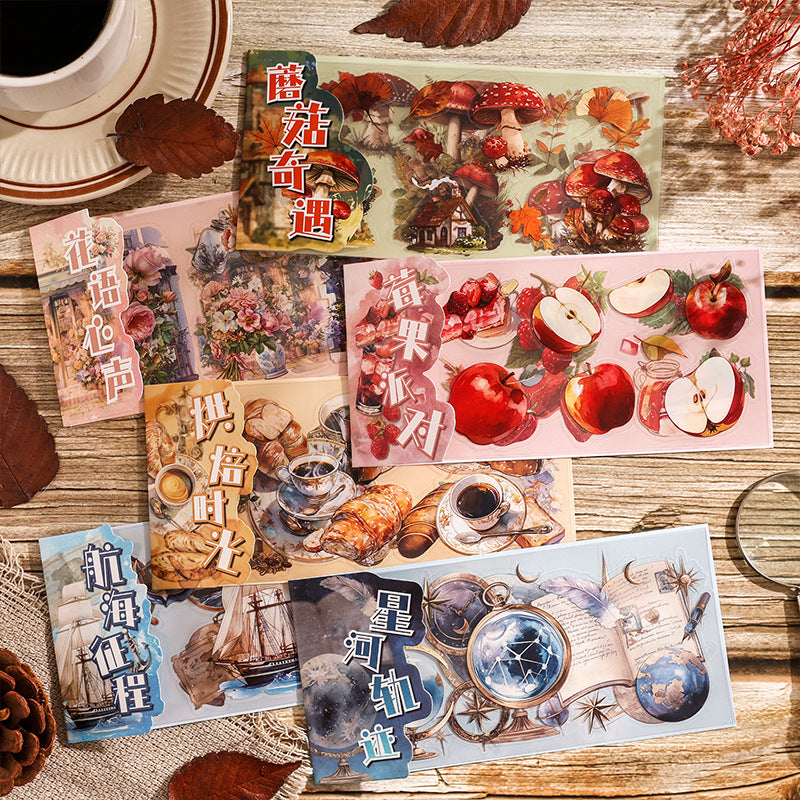 Time Notes Series PET Sticker Pack, 12 Options - ViktaShop