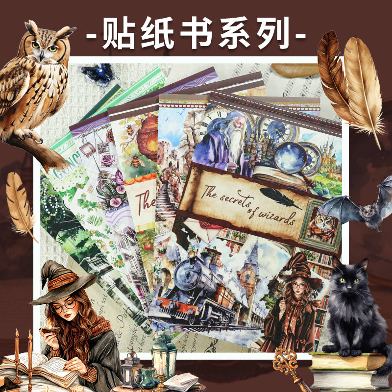 Magic Retro Art PET Sticker Book – European Character & Fairy Tale - ViktaShop