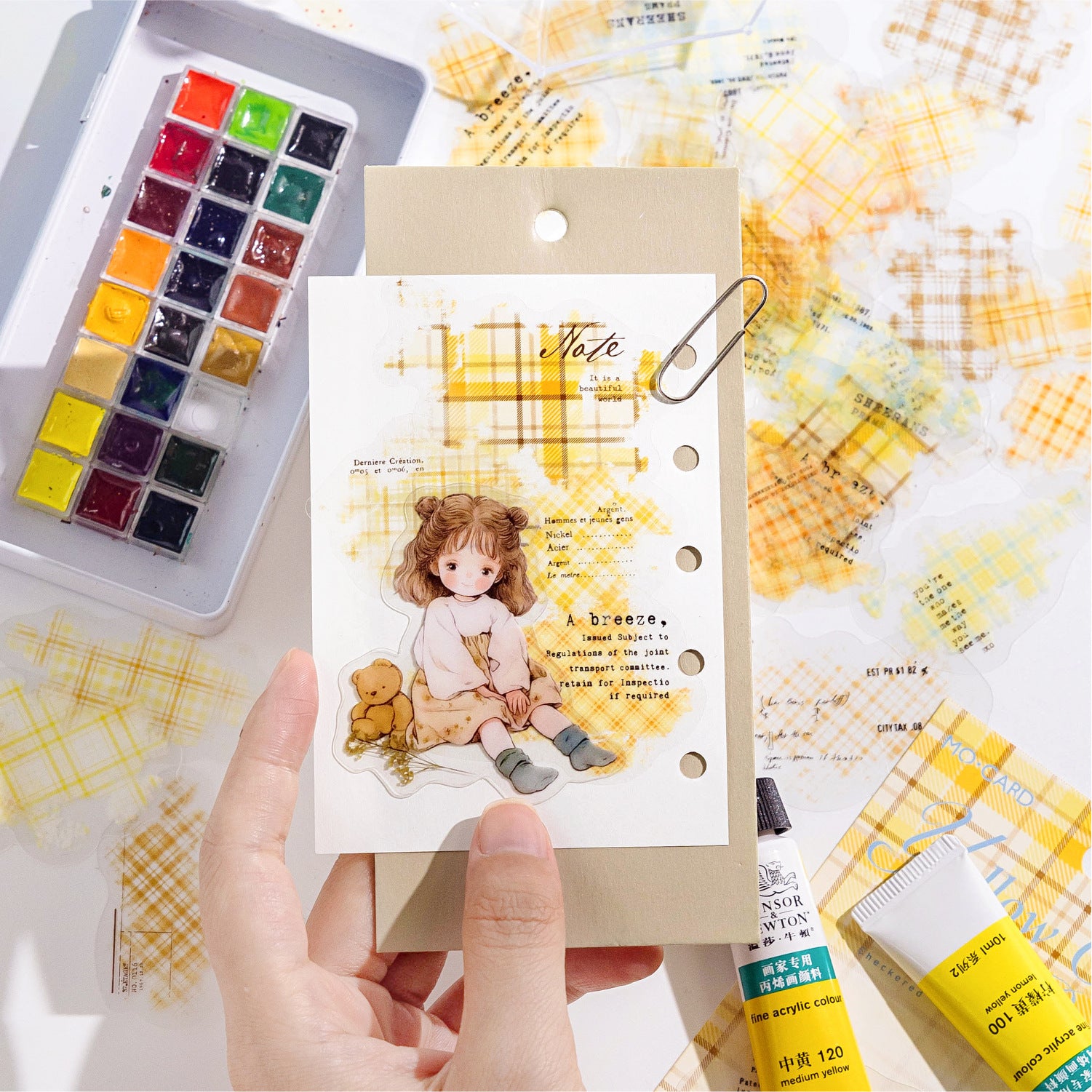 Ink Watercolor Gradient Pet Sticker 30 Pcs