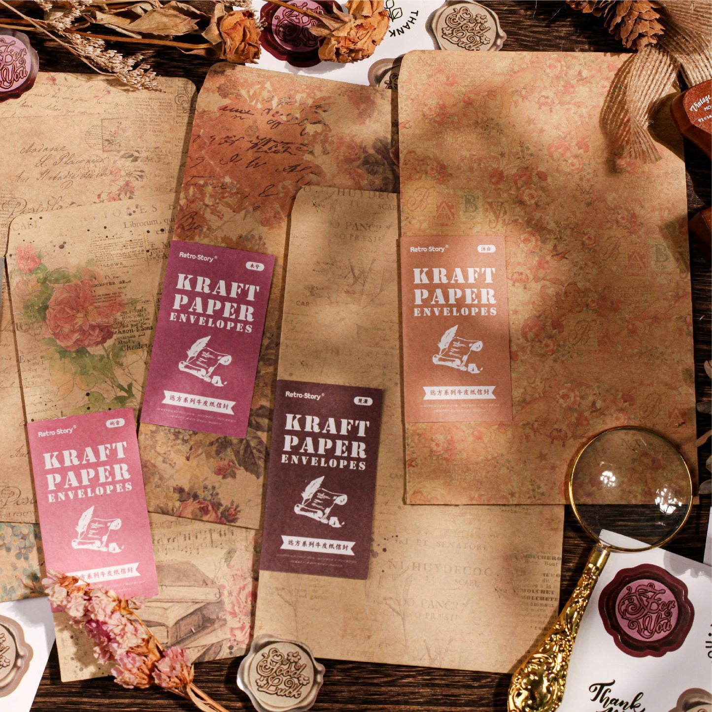 Retro Decorative Simple High-End Feeling Material Envelope Kraft Paper - ViktaShop