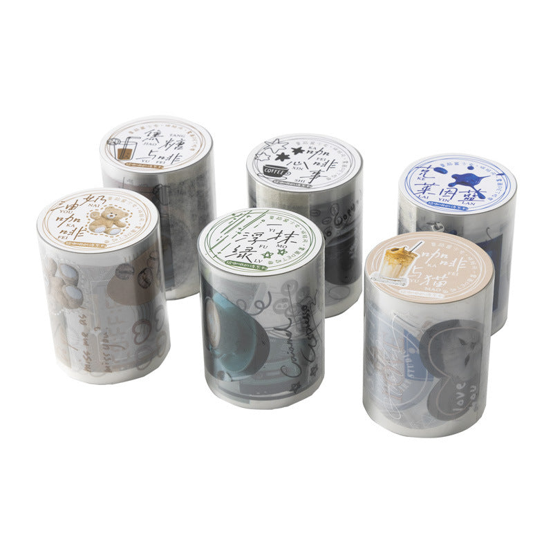Coffee Poetry Series PET Tape - 6 Styles - ViktaShop