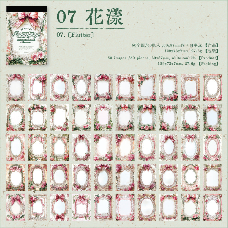 Romantic Travel Material Paper - Purple Rhyme - 50 pcs - ViktaShop