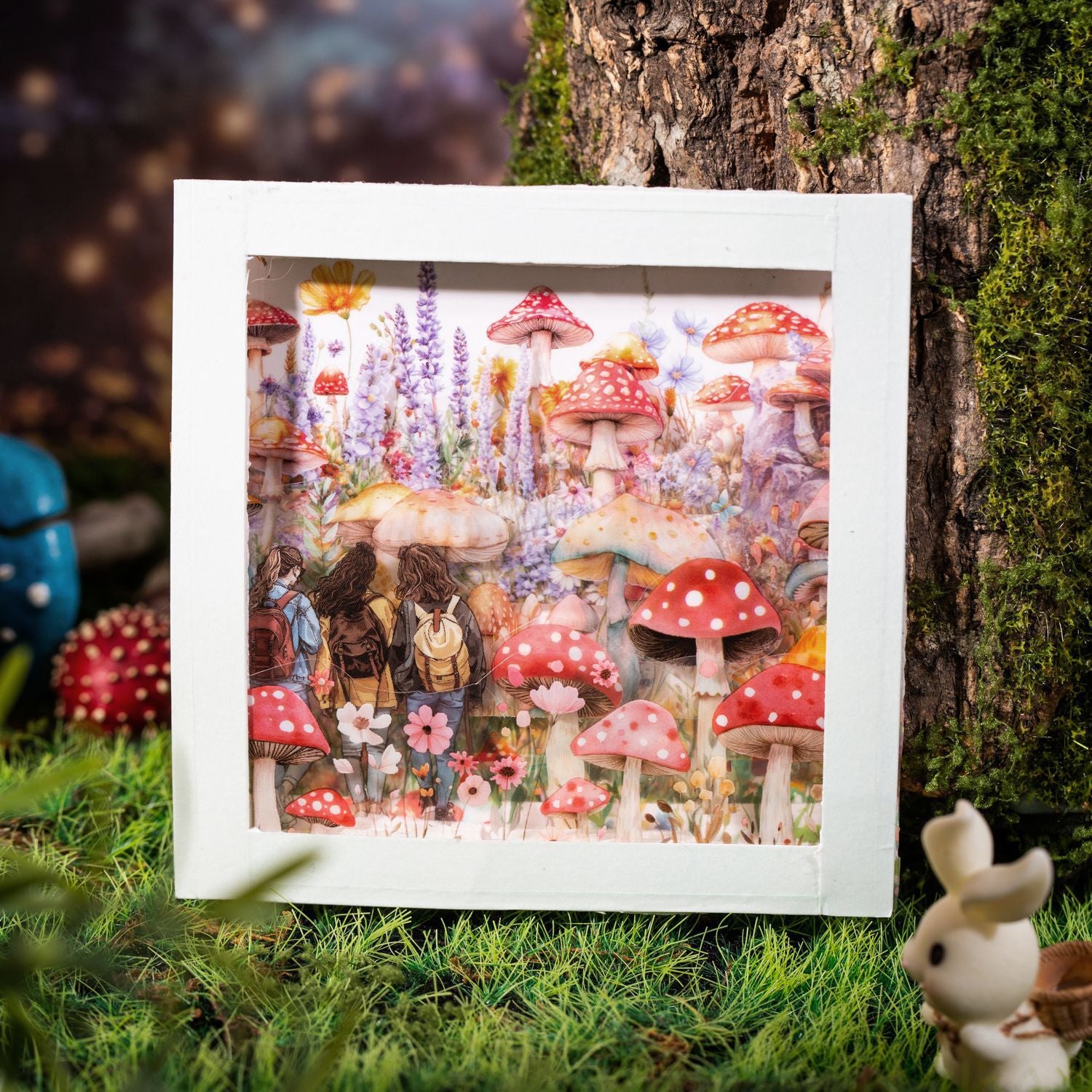 The rainy season series mushroom landscaping PET tape 6 types 4 cm / 2 m